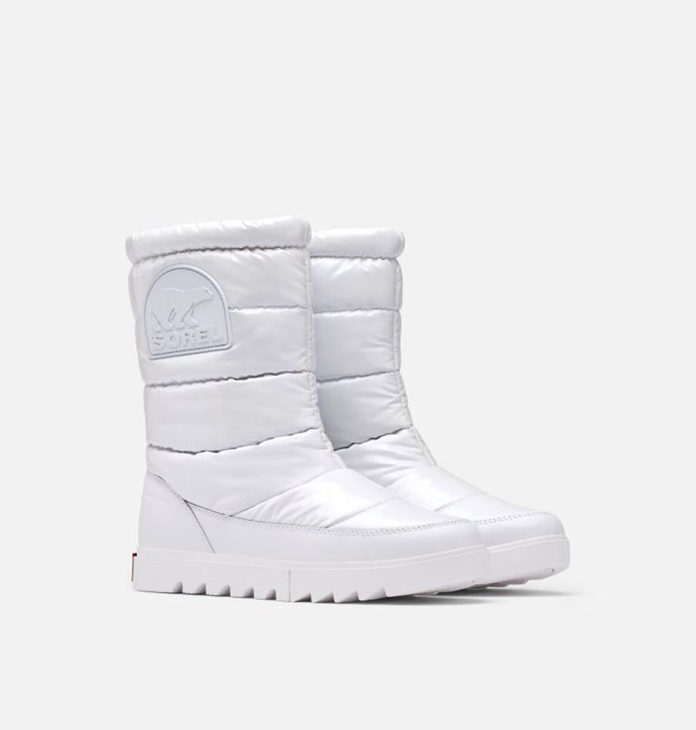 Womens Snow Boots White - Sorel Joan Of Arctic™ NEXT LITE Mid Puffy Low - 372-OKTXAM